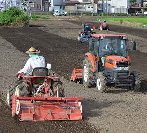 2021年8月07日にコスモスの種を蒔く準備の作業　 写真8枚目