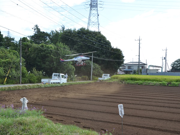 2022年度 鹿室農家親睦会の皆さんの協力を得て鹿室のコスモス畑にコスモスの種を蒔くときの様子 写真3枚目