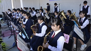 2017年度鹿室コスモス祭り 慈恩寺中学校吹奏楽部の皆さんの写真1枚目