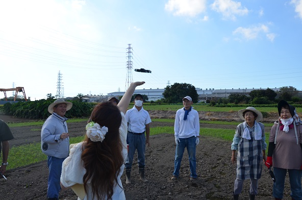 鹿室コスモス 2024年9月14日　完全なハート型になるよう修正している様子の写真3枚目