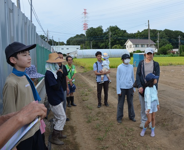 鹿室のコスモス畑にコスモスによる迷路作る作業の画像3枚目